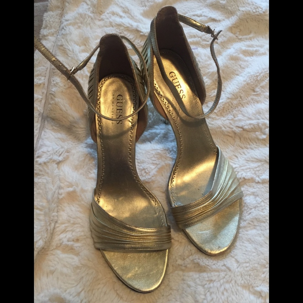 Guess gold high heels